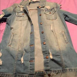 Long jean jacket